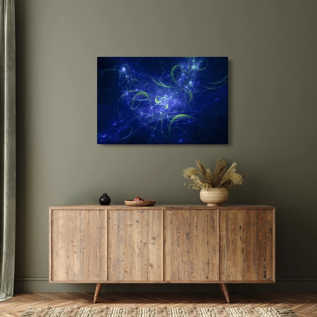 Obraz - modrá abstrakcia (90x60 cm)