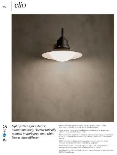 Redo 90094 - Vonkajší luster na reťazi ELIO 1xE27/42W/230V IP44