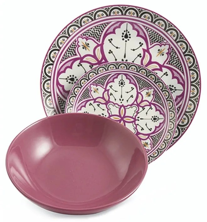 18-dielna súprava riadu z porcelánu a kameniny Villa d'Este Marocco