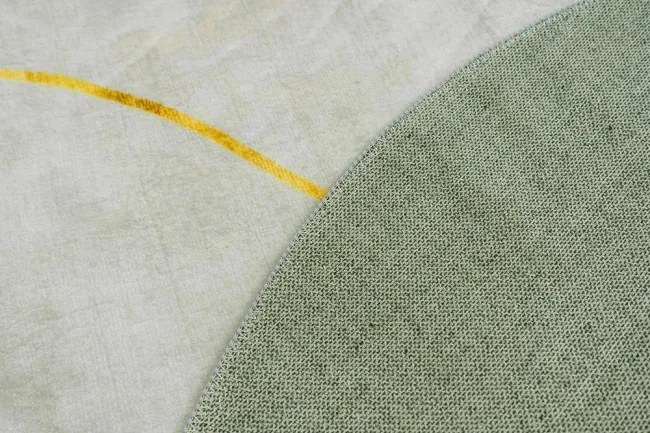 Protišmykový koberec NOVO sivý kruh