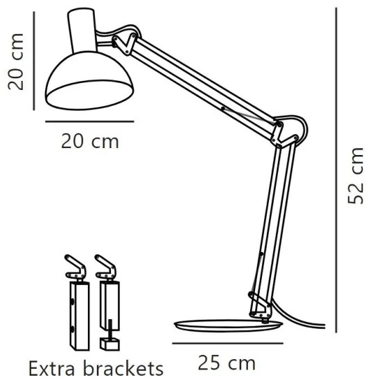 DFTP by Nordlux - Stolná lampa ARKI 1xE27/60W/230V čierna