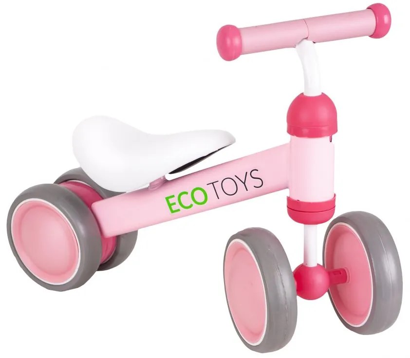 Detské odrážadlo v ružovej farbe Ecotoys