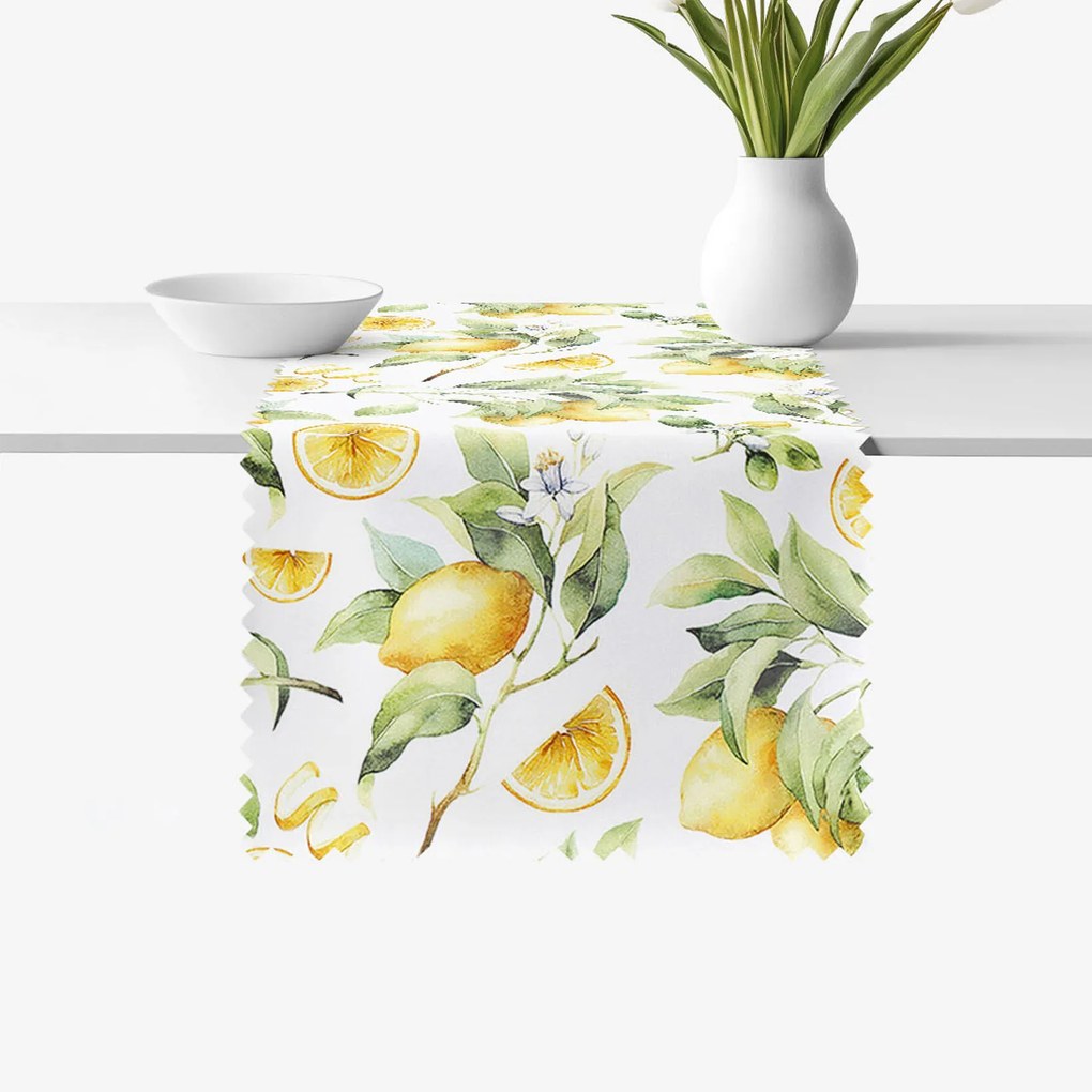 Goldea behúň na stôl teflónový - citróny 50x160 cm