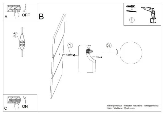 Sollux SL.1682 - Nástenné svietidlo BULBO 1xG9/8W/230V buk/biela