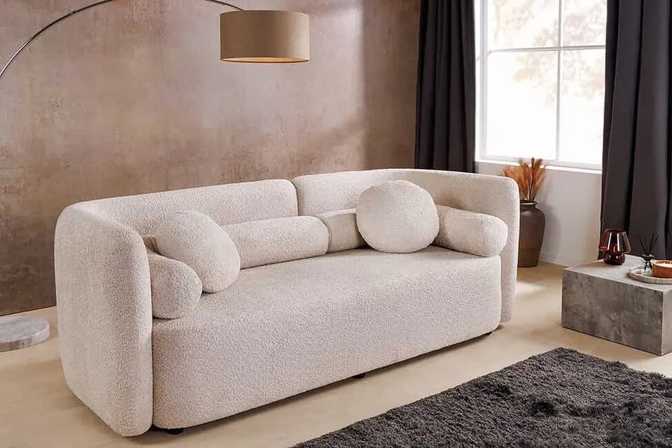 3-miestna pohovka Roya béžová bouclé 200cm