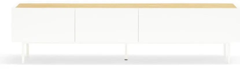 Biely/v prírodnej farbe TV stolík v dekore duba 180x45 cm Arista – Teulat