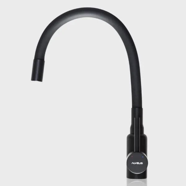 ALVEUS 1144433 - Drezová batéria s flexibilným ramienkom MINTAS 34 cm matná čierna