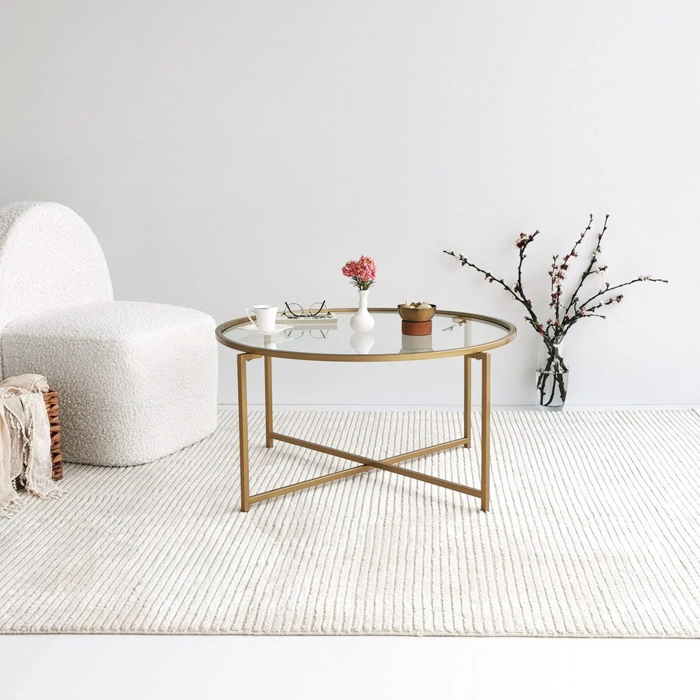 Konferenčný stolík Gold Sun zlatý