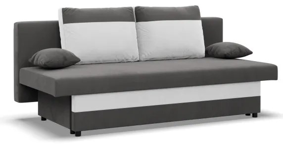 Pohovka NOLA rozkladacia, sivá / biela