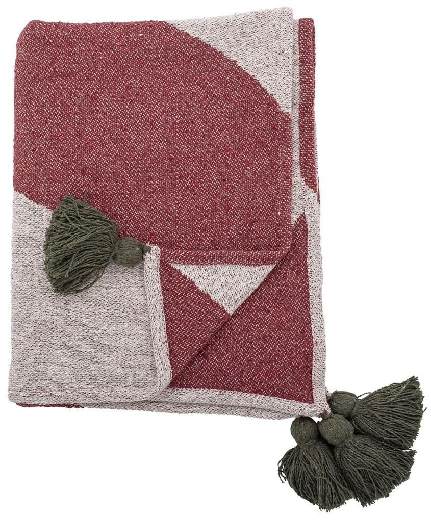 Bloomingville Prehoz z recyklovanej bavlny Jolly Red 160 x 130 cm