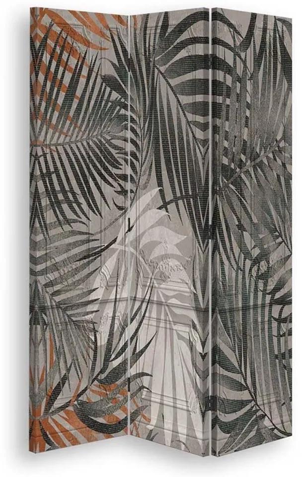 Ozdobný paraván, Tanec listů - 110x170 cm, trojdielny, klasický paraván
