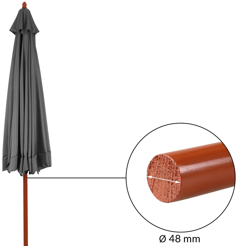 InternetovaZahrada Záhradný slnečník Ø330 cm - antracit