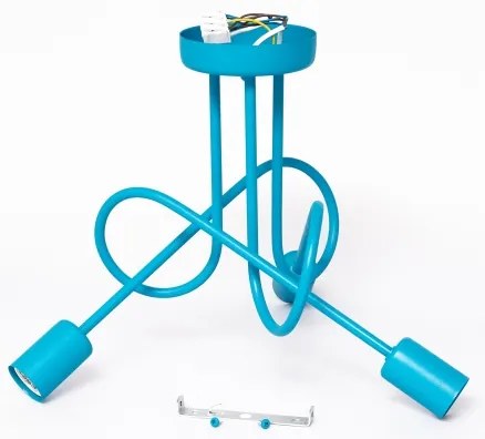 LED Detský prisadený luster OXFORD 3xE27/15W/230V modrý