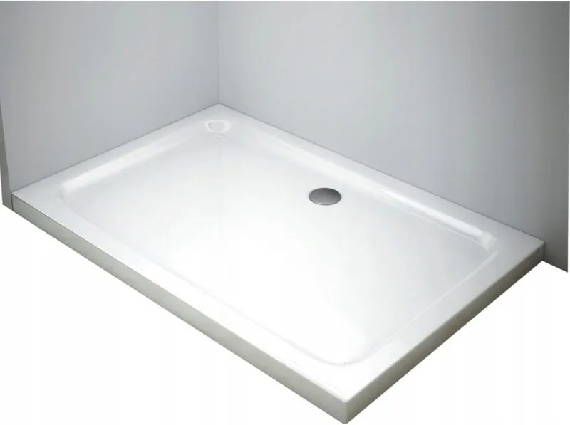 MEXEN SLIM - Obdĺžniková sprchová vanička 100x80 cm + sifon, biela, 40108010