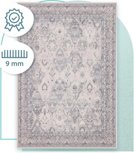 Koberec Dywilan Moon Kashmir strieborný