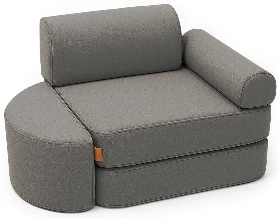 MeowBaby® Outzy detské kreslo/pohovka, drift-clay-taupe