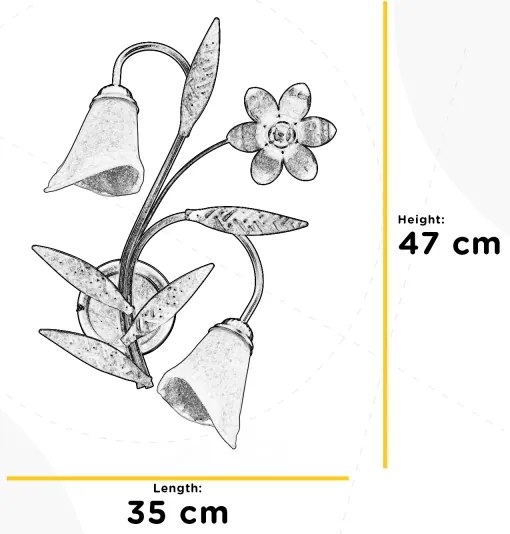 ONLI - Nástenné svietidlo ALGA 2xE14/6W/230V bronzová
