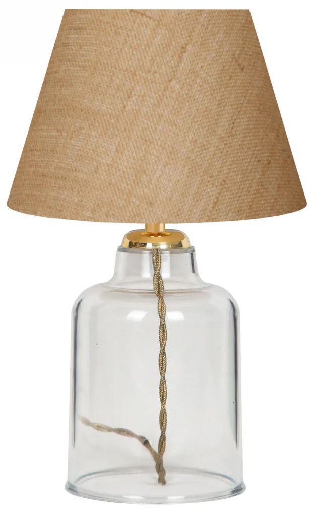 Stolná lampa Glastor krémová