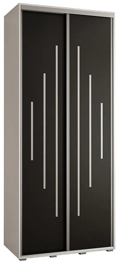 Skriňa 45 Canaris 12 110 biela/čierna/silver