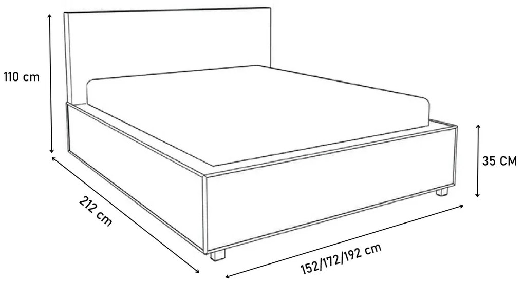 Čalúnená posteľ FLEK 4, + rošt + matrac, Sofie7, 140x200