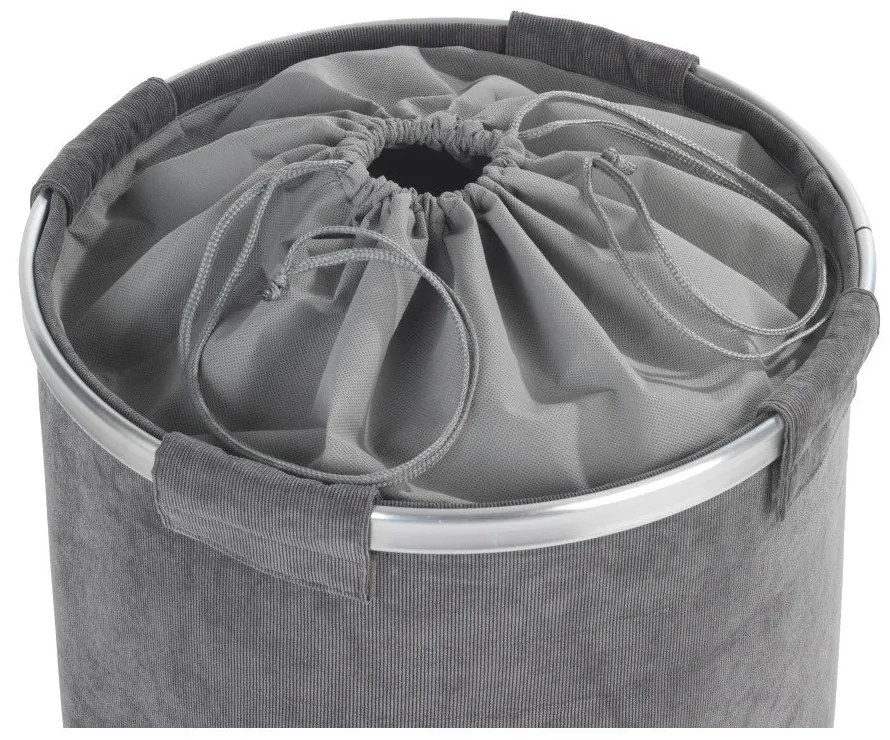 Sivý kôš na bielizeň Wenko Cordoba, 68 l