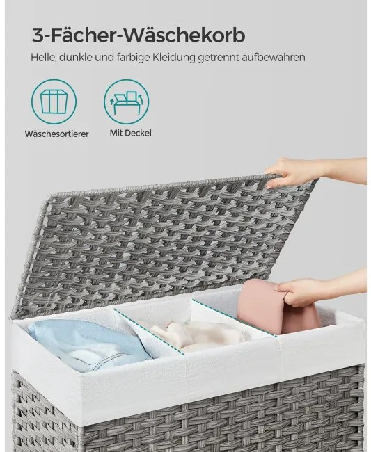 Ručne tkaný kôš na bielizeň LCB365G01