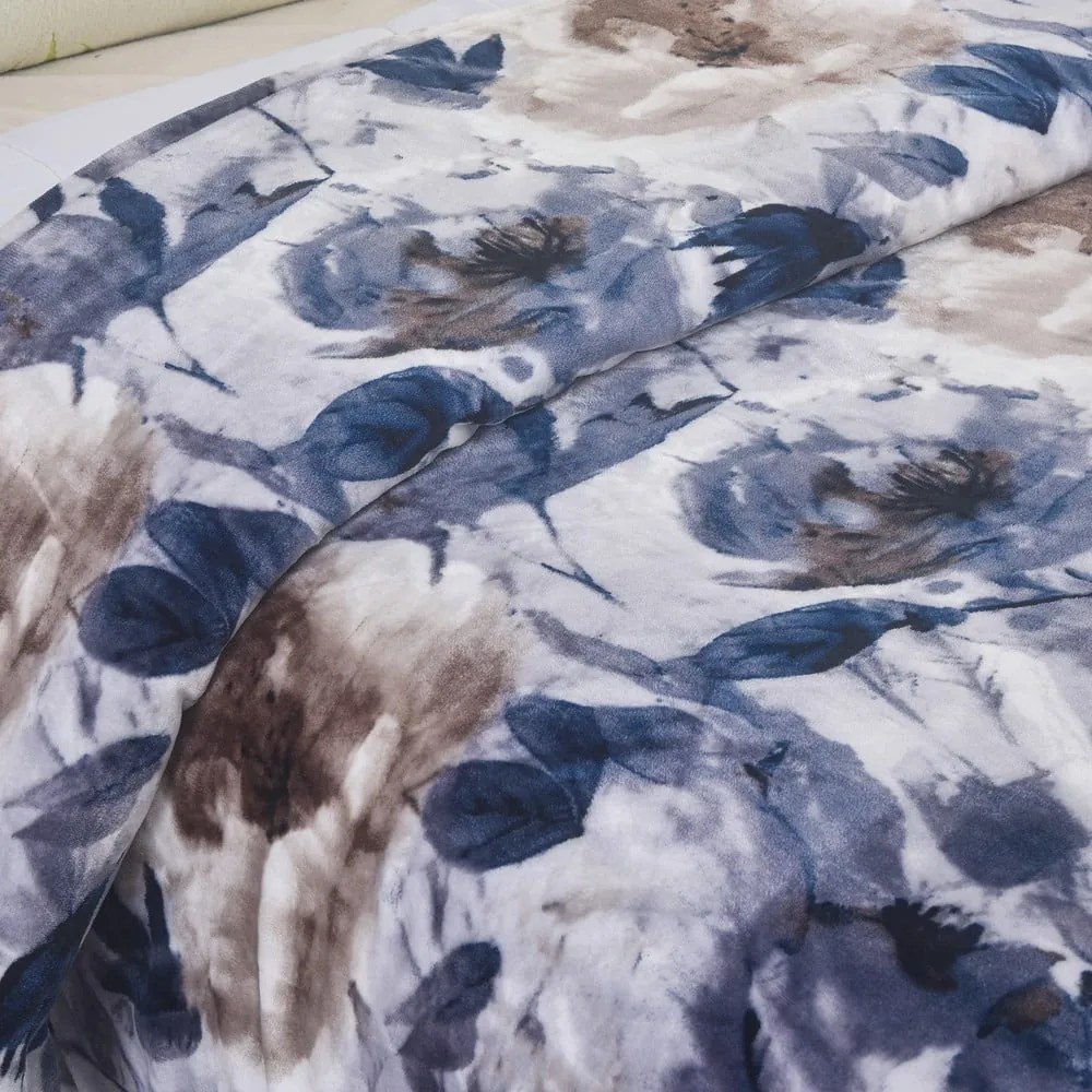 Fialové mikroplyšové obliečky na jednolôžko 140x200 cm Riana – My House