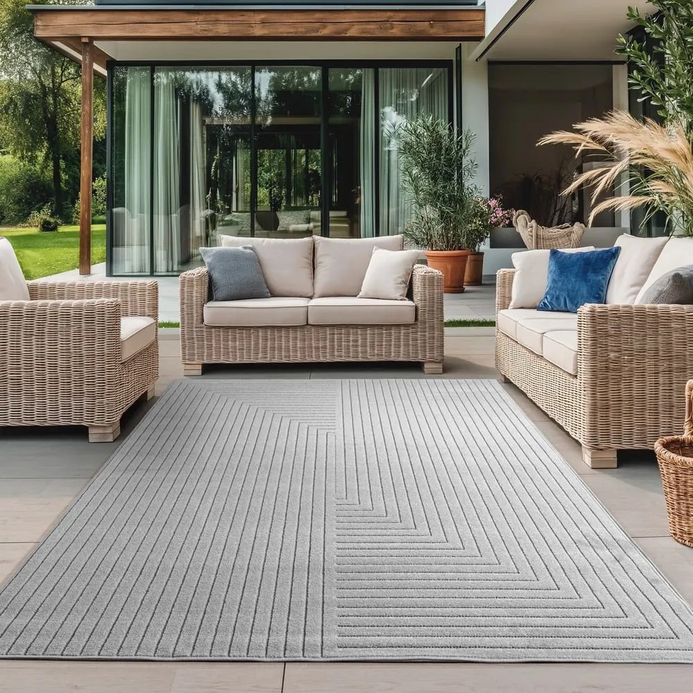 Sivý vnútorný a vonkajší koberec 120x170 cm Nova 1202 – Ayyildiz Carpets