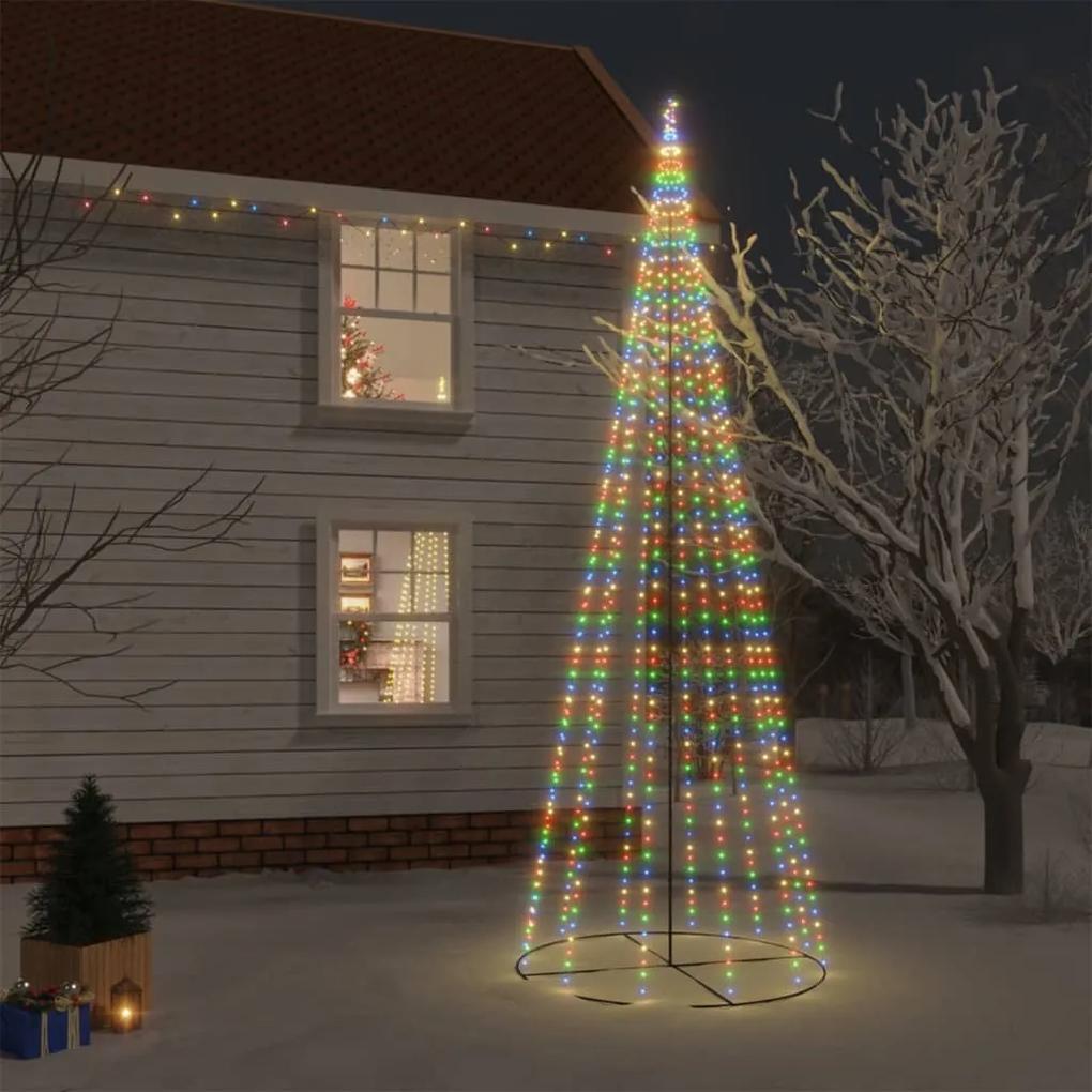 Vianočný stromček kužeľ rôznofarebné svetlo 732 LED 160x500 cm 343497