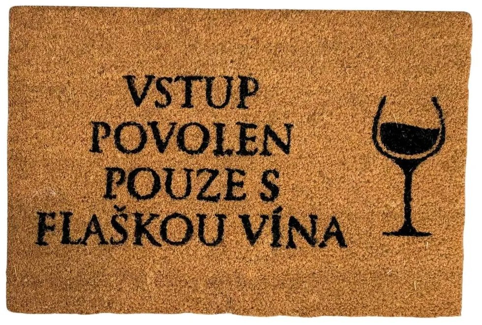 Home Elements Rohožka Vstup povolený iba s flaškou vína
