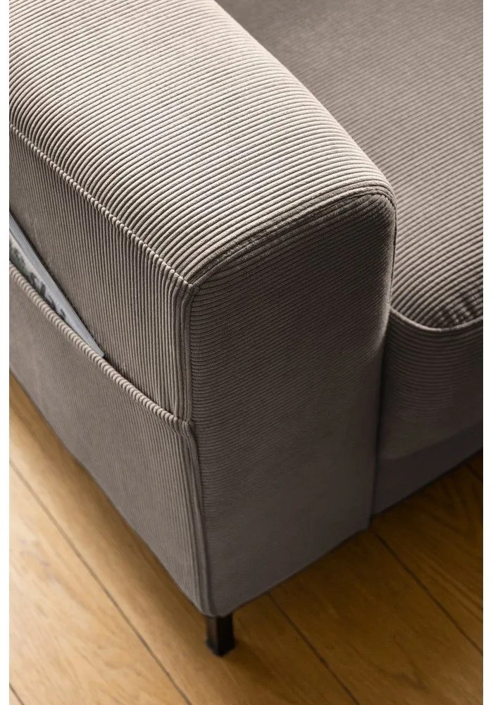 Hnedé menčestrové kreslo Lofty Lilly – Miuform