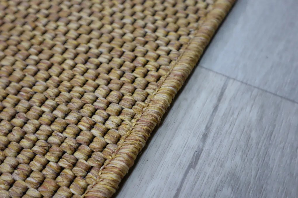 Timzo, Koberec behúň na mieru Nature terra, šíre 150 cm, oranžová, chodba / predsieň