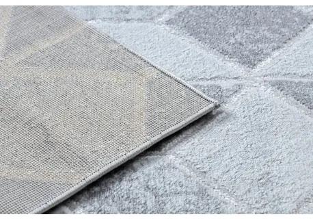 Moderný MEFE koberec B400 vzor kocka, geometrický 3D - Štrukturálny, dve vrstvy rúna tmavo-sivá Veľkosť: 280x370 cm