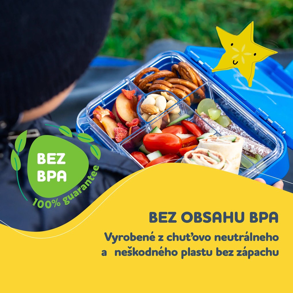 Klarstein Schmatzfatz junior, desiatový box, 6 priehradiek, 21,3 × 15 × 4,5 cm