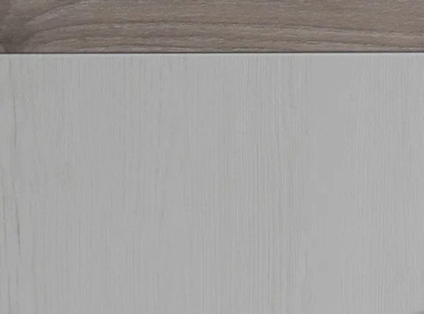 Vysoká vitrína Cruz, bielená pínia/šedý dub