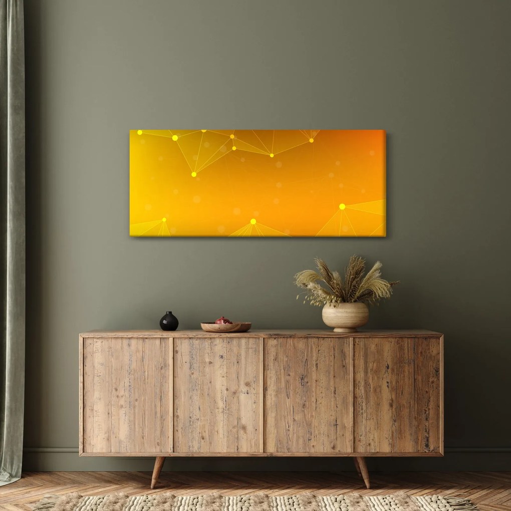 Abstraktný žltý obraz (120x50 cm)