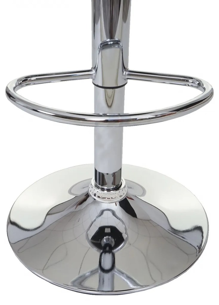 2x Barová stoličkaHWC-G26, polyratan / chróm - hnedá