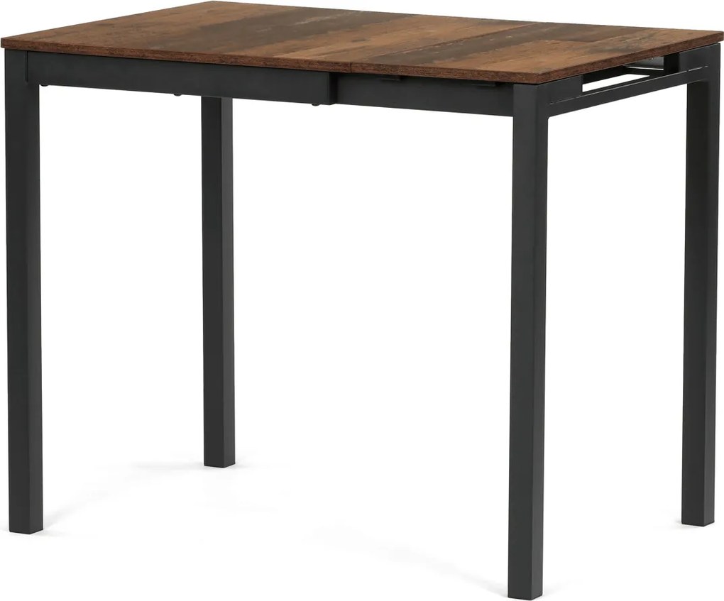 Rozkladací jedálenský stôl MDF/melamín/kov GDT-206 Farba: Hnedá