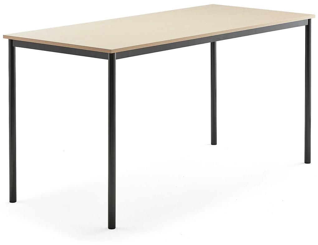 Stôl BORÅS, 1800x800x900 mm, laminát - breza, antracit