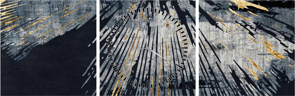 Obraz - Abstrakcia (s hodinami) (90x30 cm)