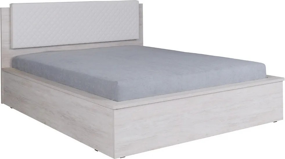 Expedo Manželská posteľ KOLOREDO + rošt, 160x200, dub biely/biala