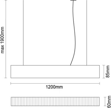 LED luster na lanku LED/55W/230V 3000/4000/6500K 120 cm čierna