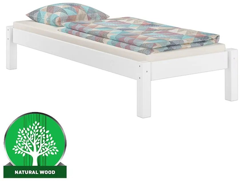 Posteľ Dora 90x200 borovica morená biela