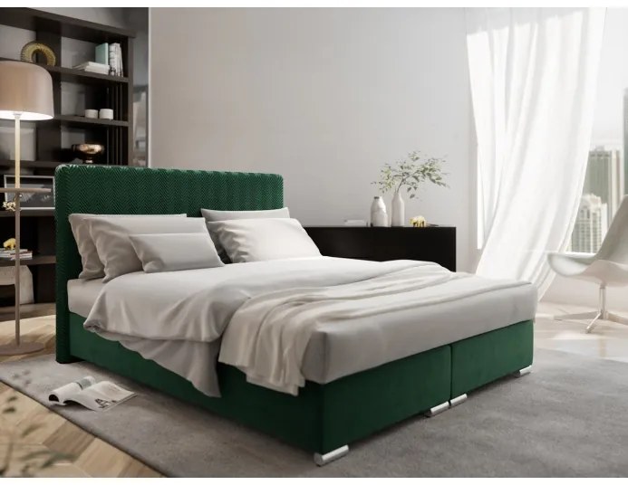 Elegantná manželská posteľ 180x200 ROKSANA - zelená