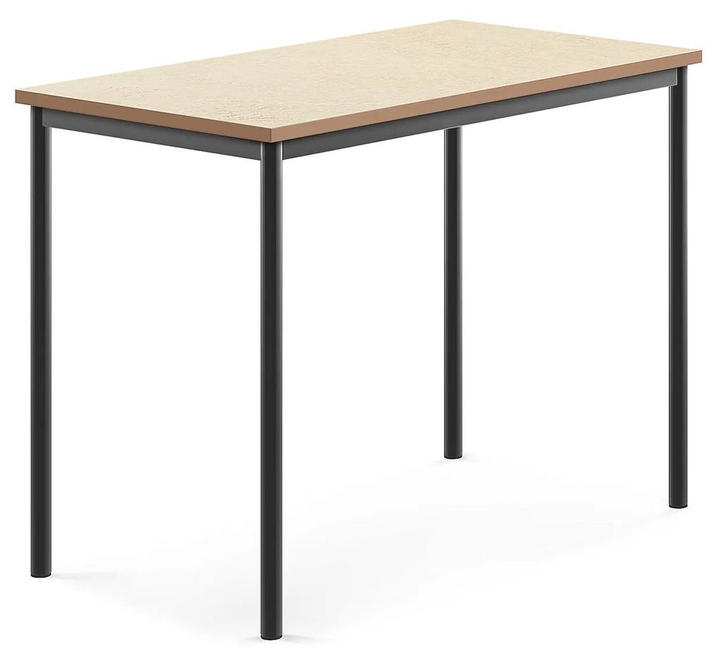 Stôl SONITUS, 1200x700x900 mm, linoleum - béžová, antracit