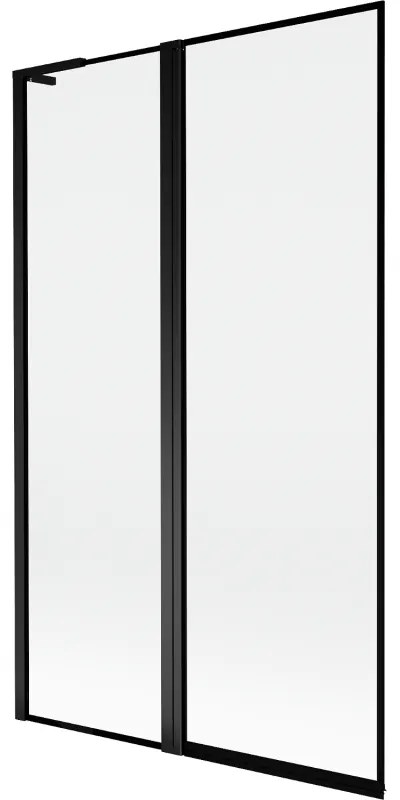 Mexen Mist L, 2-krídlová vaňová zástena, ľavá 110 x 150 cm, čierny rám, čierna - 8A9L-110-011-70-70-L