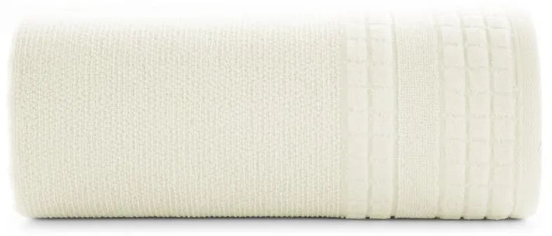 Krémový uterák CUBA so zvýrazneným károvaným okrajom Rozmer: 30 x 50 cm