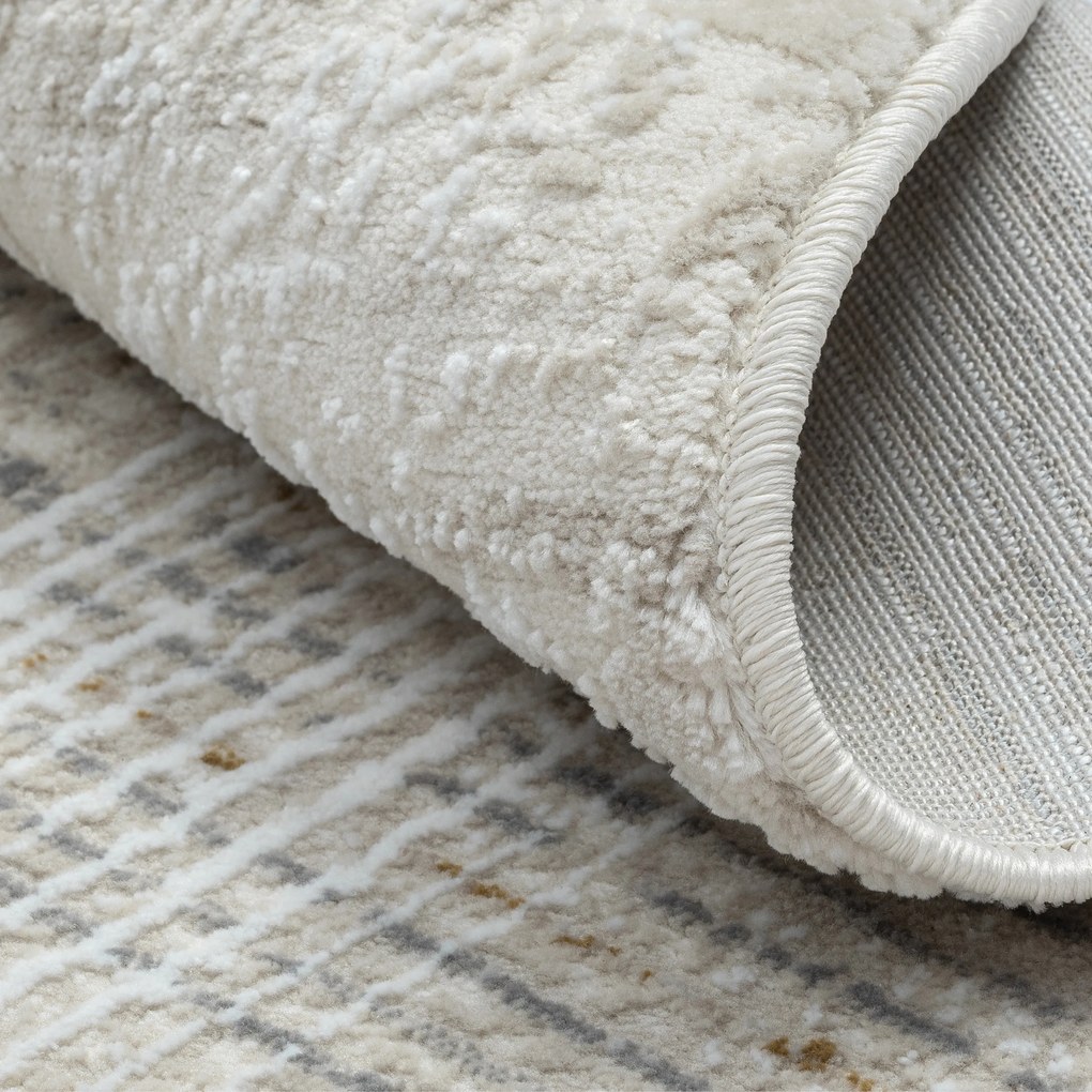 My Flair, Kusový koberec My Way CA60058 creme kruh, 120x120 (priemer) kruh, šedá, chodba / predsieň