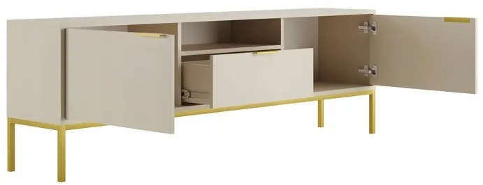 Televízny stolík Austin 175 cm kašmír/zlatý