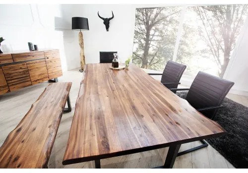Jedálenský stôl 37503 160x90cm Masív drevo Acacia-Komfort-nábytok